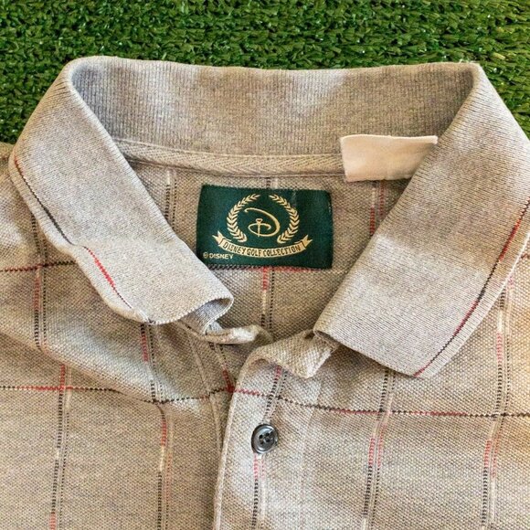 VINTAGE DISNEY GOLF COLLECTION MENS POLO GRAY SHORT SLEEVE CASUAL SHIRT SIZE L - Picture 3 of 5